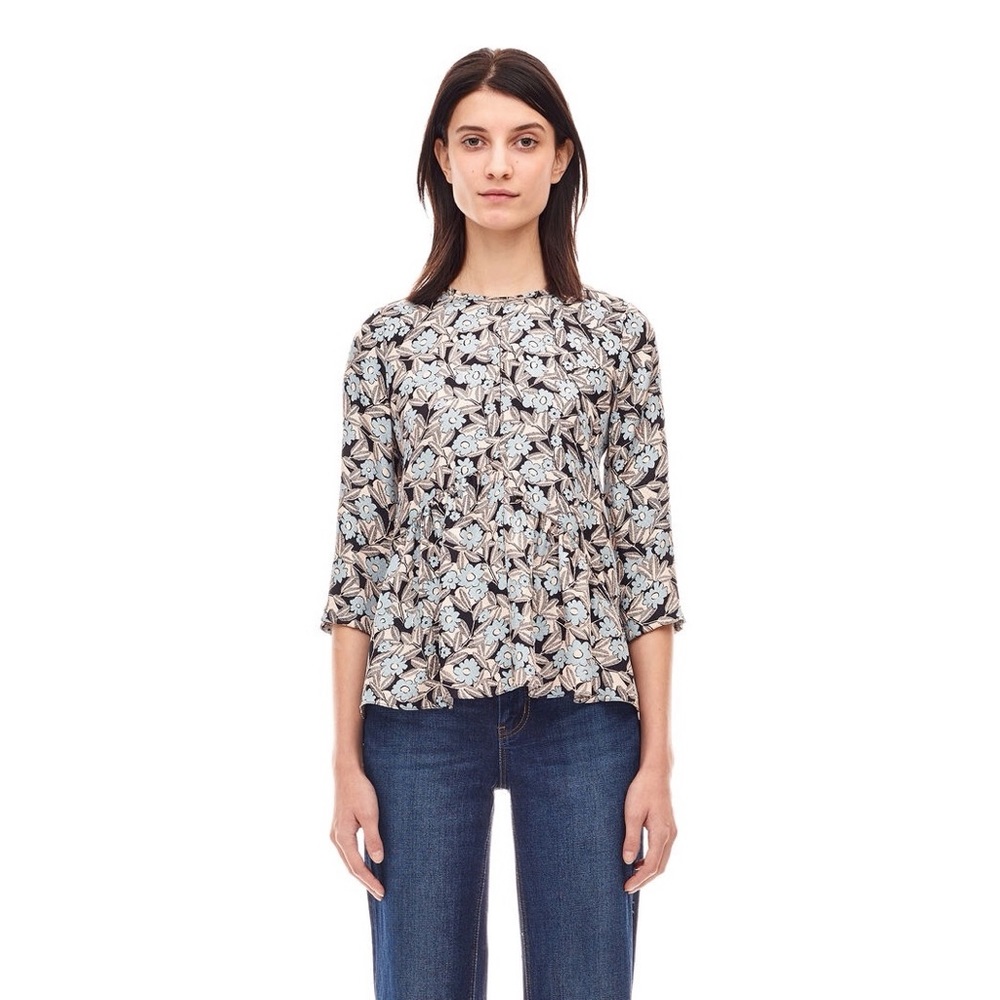 REBECCA TAYLOR 100% silk floral blouse RELISTED - Picture 12 of 14